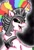 Size: 1084x1588 | Tagged: safe, artist:samarasofiii, derpibooru import, oc, unicorn, crown, fangs, helmet, jewelry, long horn, mawshot, open mouth, peytral, rainbow, regalia, solo