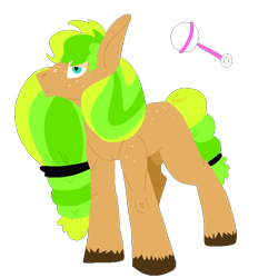 Size: 795x796 | Tagged: safe, artist:goatpaste, derpibooru import, oc, oc only, oc:nursery lime, magical lesbian spawn, offspring, parent:ms. harshwhinny, parent:ms. peachbottom, parents:harshbottom, simple background, solo, transparent background