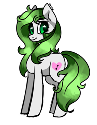 Size: 2049x2633 | Tagged: safe, artist:chloeprice228, derpibooru import, oc, oc only, oc:green day, earth pony, pony, cute, female, looking at you, mare, simple background, solo, standing
