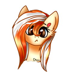 Size: 3000x3000 | Tagged: safe, artist:chloeprice228, derpibooru import, oc, oc only, oc:silver, earth pony, pony, bust, cute, female, looking at you, mare, portrait, simple background, solo, transparent background