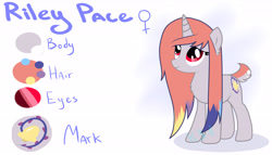 Size: 6098x3500 | Tagged: safe, artist:yuozka, derpibooru import, oc, oc only, oc:riley pace, unicorn, female, mare, solo, text