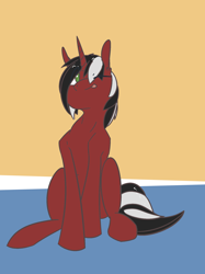 Size: 1528x2048 | Tagged: safe, artist:omegapex, derpibooru import, oc, oc only, oc:phantom, unicorn, :p, one eye closed, silly, solo, tongue out, wink