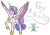 Size: 1024x717 | Tagged: safe, artist:pampoke, derpibooru import, princess flurry heart, colored wings, colored wingtips, cutie mark, jewelry, older, older flurry heart, princess shoes, raised hoof, regalia, simple background, solo, spread wings, transparent background, wings