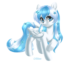 Size: 3500x2893 | Tagged: safe, artist:mrrrn, derpibooru import, oc, oc only, oc:starline, pegasus, pony, female, looking at you, mare, raised hoof, simple background, solo, transparent background