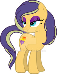Size: 600x781 | Tagged: safe, artist:lilygarent, derpibooru import, oc, oc:love flames, earth pony, pony, base used, eyeshadow, female, makeup, mare, simple background, solo, transparent background, watermark