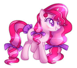 Size: 987x877 | Tagged: safe, artist:poppyglowest, derpibooru import, oc, oc:lovebug, pony, unicorn, bow, female, hair bow, mare, simple background, solo, tail bow, transparent background