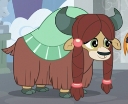 Size: 511x414 | Tagged: safe, derpibooru import, screencap, yona, yak, school daze, cloven hooves, cropped, female, solo focus