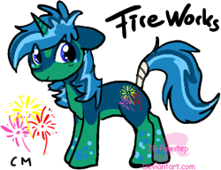 Size: 355x273 | Tagged: safe, artist:jb-pawstep, derpibooru import, oc, oc only, oc:fireworks, simple background, solo, transparent background