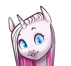 Size: 600x560 | Tagged: safe, artist:veracon, derpibooru import, oc, oc only, pony, unicorn, :3, simple background, smiling, solo, transparent background