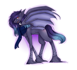 Size: 2440x2236 | Tagged: safe, artist:lastaimin, derpibooru import, oc, bat pony, pony, clothes, high res, scarf, simple background, solo, tongue out, transparent background, unshorn fetlocks