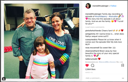 Size: 945x606 | Tagged: safe, derpibooru import, human, common ground, alice oswalt, instagram, irl, irl human, meredith salenger, patton oswalt, photo