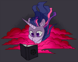 Size: 980x781 | Tagged: safe, artist:jellybeanbullet, derpibooru import, twilight sparkle, unicorn, bloodshot eyes, corrupted, corrupted twilight sparkle, female, mare, solo, this will end in tears and/or death