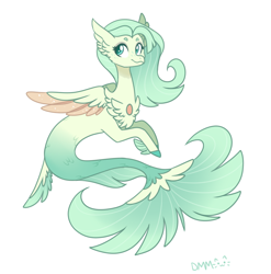 Size: 970x982 | Tagged: safe, artist:s1nb0y, derpibooru import, oc, oc only, seapony (g4), magical lesbian spawn, offspring, parent:princess skystar, parent:sonata dusk, simple background, solo, white background