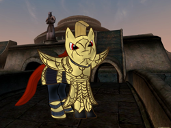 Size: 1600x1200 | Tagged: safe, artist:boushi33, derpibooru import, earth pony, pony, armor, game screencap, male, morrowind, ordinator, ponified, solo, stallion, the elder scrolls