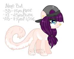 Size: 5669x4563 | Tagged: safe, artist:jukasaki, derpibooru import, oc, oc only, earth pony, pony, absurd resolution, adoptable, backwards ballcap, baseball cap, blushing, cap, ear piercing, earring, female, fluffy tail, hat, jewelry, mare, nose piercing, nose ring, piercing, pigtails, simple background, solo, transparent background