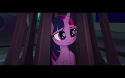 Size: 1440x900 | Tagged: safe, derpibooru import, screencap, twilight sparkle, twilight sparkle (alicorn), alicorn, pony, my little pony: the movie, cage, female, mare, solo