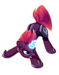 Size: 1100x1400 | Tagged: safe, artist:bobdude0, derpibooru import, tempest shadow, pony, unicorn, my little pony: the movie, angry, armor, broken horn, color outline, eye scar, female, horn, magic, mare, outline, scar, simple background, solo, transparent background