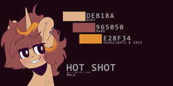 Size: 4096x2048 | Tagged: safe, artist:pawberrykit, derpibooru import, oc, oc only, oc:hot shot, unicorn, piercing, reference sheet, simple background, smiling