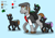 Size: 1391x966 | Tagged: safe, artist:wyntermoon, derpibooru import, oc, oc only, oc:brushed brew, changeling, adopted offspring, brown changeling, clothes, colt, female, filly, flatcap, foal, formal wear, green changeling, male, necktie, pink changeling, reference, reference sheet, stallion, tongue out, transparent wings, waistcoat