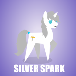 Size: 1280x1280 | Tagged: safe, artist:aha-mccoy, derpibooru import, oc, oc only, oc:silver spark, pony, unicorn, pointy ponies, solo