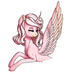 Size: 2917x3000 | Tagged: safe, artist:deltahedgehog, derpibooru import, oc, alicorn, pony, curved horn, eyes closed, freckles, simple background, smiling, solo, transparent background