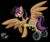 Size: 1103x931 | Tagged: safe, artist:splinterstar, derpibooru import, stellar eclipse, pegasus, pony, trade ya, black background, male, raised hoof, simple background, solo, spread wings, stallion, wheelchair, wings