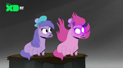 Size: 1022x574 | Tagged: safe, derpibooru import, screencap, kelpie, bramble (duck tales), briar (duck tales), duck tales, duck tales 2017, glowing eyes, pony reference, shetland pony, spoilers for another series