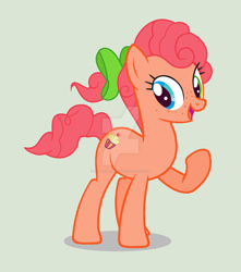 Size: 1024x1157 | Tagged: safe, artist:aurora-light-x, derpibooru import, oc, oc:sweetie pie, earth pony, pony, female, heterochromia, mare, offspring, parent:cheese sandwich, parent:pinkie pie, parents:cheesepie, simple background, solo, watermark