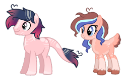 Size: 1024x647 | Tagged: safe, artist:chococakebabe, derpibooru import, oc, oc only, earth pony, pony, augmented tail, base used, deer tail, female, male, mare, simple background, stallion, transparent background