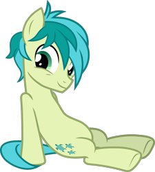 Size: 1679x1868 | Tagged: safe, artist:frownfactory, derpibooru import, sandbar, earth pony, pony, school daze, .svg available, cute, cutie mark, hooves, looking at you, male, sandabetes, simple background, sitting, solo, svg, teenager, transparent background, underhoof, vector