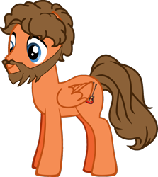 Size: 1481x1662 | Tagged: safe, artist:grapefruitface1, derpibooru import, oc, oc:fret rutherford, pony creator, facial hair, genesis, mike rutherford, musician, simple background, solo, transparent background