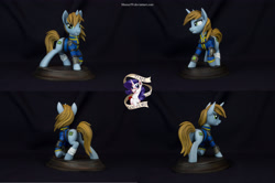 Size: 5120x3401 | Tagged: safe, artist:shuxer59, derpibooru import, oc, oc:littlepip, pony, unicorn, fallout equestria, clothes, craft, fanfic, female, irl, mare, photo, pipbuck, sculpture, solo, traditional art, vault suit
