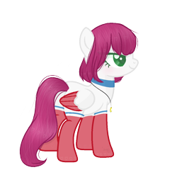 Size: 1000x1000 | Tagged: safe, artist:alegynutella, derpibooru import, oc, pegasus, pony, clothes, female, mare, simple background, socks, solo, transparent background, two toned wings