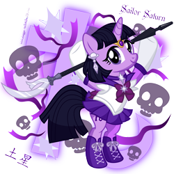 Size: 6000x6000 | Tagged: safe, artist:meganlovesangrybirds, derpibooru import, pony, absurd resolution, bipedal, crossover, ponified, sailor guardian, sailor moon, sailor saturn, sailor scout, simple background, transparent background, vector