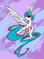 Size: 896x1184 | Tagged: safe, artist:chop4, derpibooru import, oc, oc only, pegasus, pony, flying, sparkles