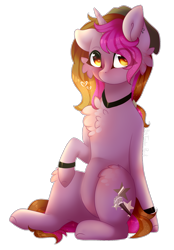 Size: 1237x1781 | Tagged: safe, artist:twinkepaint, derpibooru import, oc, oc:symphony diamond, pony, unicorn, chest fluff, female, mare, simple background, sitting, solo, transparent background