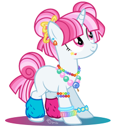 Size: 1200x1365 | Tagged: safe, artist:strawberry-spritz, derpibooru import, oc, oc only, pony, unicorn, base used, jewelry, leg warmers, magical lesbian spawn, necklace, offspring, parent:pinkie pie, parent:vinyl scratch, parents:vinylpie, simple background, solo, transparent background