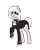 Size: 864x1080 | Tagged: safe, artist:stuflox, derpibooru import, oc, oc only, oc:iron maiden, earth pony, pony, albino, clothes, eyepatch, fancy, female, mare, simple background, solo, transparent background