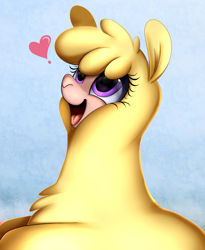 Size: 1446x1764 | Tagged: safe, artist:pridark, derpibooru import, part of a set, paprika paca, alpaca, them's fightin' herds, bust, community related, cute, female, heart, open mouth, portrait, simple background, smiling, solo