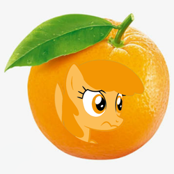 Size: 1000x1000 | Tagged: safe, artist:lightningbolt, derpibooru import, edit, lightning bolt, white lightning, pegasus, pony, exploitable bolt, female, food, fruit, mare, orange, simple background, white background