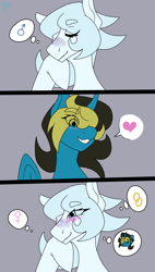 Size: 844x1484 | Tagged: safe, artist:moonakart13, artist:moonaknight13, derpibooru import, oc, alicorn, pegasus, pony, blushing, eyes closed, freckles, gay, male, ring, symbol, thinking, turned gay, waving, wedding ring