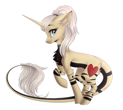 Size: 1172x1040 | Tagged: safe, artist:monogy, derpibooru import, oc, oc:heartsaver, pony, unicorn, chest fluff, female, leonine tail, mare, simple background, solo, transparent background