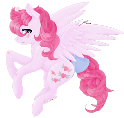 Size: 1024x973 | Tagged: safe, artist:dreamcreationsink, derpibooru import, heart throb, pegasus, pony, g1, bow, female, mare, simple background, solo, tail bow, transparent background