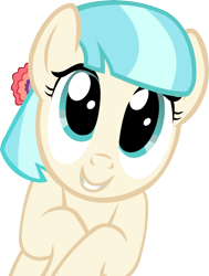 Size: 4064x5362 | Tagged: safe, artist:ironm17, derpibooru import, coco pommel, earth pony, pony, absurd resolution, cocobetes, cute, grin, happy, looking at you, puppy dog eyes, simple background, smiling, solo, transparent background, vector