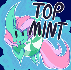Size: 1662x1637 | Tagged: safe, artist:dragonpone, derpibooru exclusive, derpibooru import, minty, candy pony, earth pony, food pony, original species, pony, g3, blushing, cute, ear fluff, female, food, g3 to g4, generation leap, looking at you, mare, mintabetes, mints, open mouth, pun, smiling, solo, species swap
