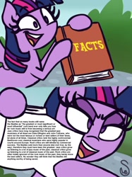 Size: 1080x1442 | Tagged: safe, artist:quarium edits, derpibooru import, edit, twilight sparkle, twilight sparkle (alicorn), alicorn, /mu/, copypasta, ed edd n eddy, exploitable meme, meme, piero scaruffi beatles commentary, shitposting, solo, the beatles, tl;dr, twilight's fact book