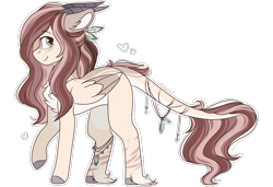 Size: 3000x2048 | Tagged: safe, artist:cinnamontee, derpibooru import, oc, oc only, pegasus, pony, female, high res, horns, mare, simple background, solo, transparent background