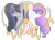 Size: 1024x756 | Tagged: safe, artist:peachjay, derpibooru import, oc, oc only, oc:princess sol, oc:princess umbra, pegasus, pony, unicorn, bust, female, mare, offspring, parent:good king sombra, parent:king sombra, parent:princess celestia, parents:celestibra, simple background, transparent background