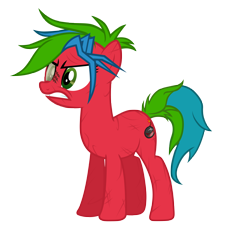 Size: 6208x5697 | Tagged: safe, artist:aborrozakale, derpibooru import, oc, oc:emerald shade, earth pony, pony, absurd resolution, alternate design, angry, blind eye, female, mare, scar, simple background, solo, transparent background, vector
