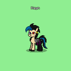 Size: 394x397 | Tagged: safe, derpibooru import, pony, clothes, cosplay, costume, green background, kayn, league of legends, pony town, simple background, solo